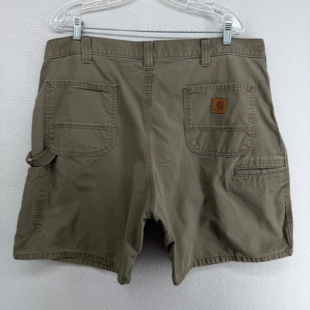 CARHARTT Shorts Mens 40 B144 Carpenter 7.5" Utility Work Canvas Cotton Brown